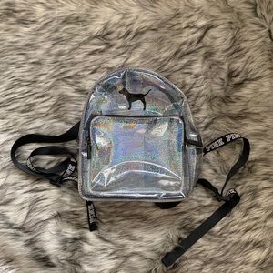 Iridescent Clear PINK VS Small Backpack